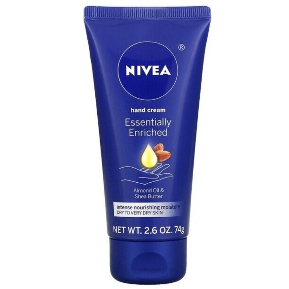 NIVEA HAND CREAM ESSENTIALLY ENRICHED ALMOND OIL & SHEA BUTTER, DRY SKIN 2.6 OZ.